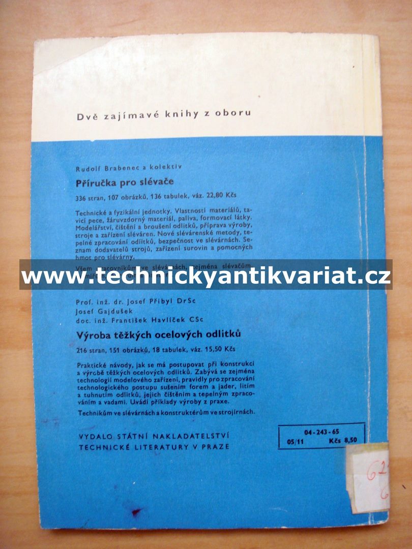 Navrhování litých součástí - Antonín Hrbek (1965)
