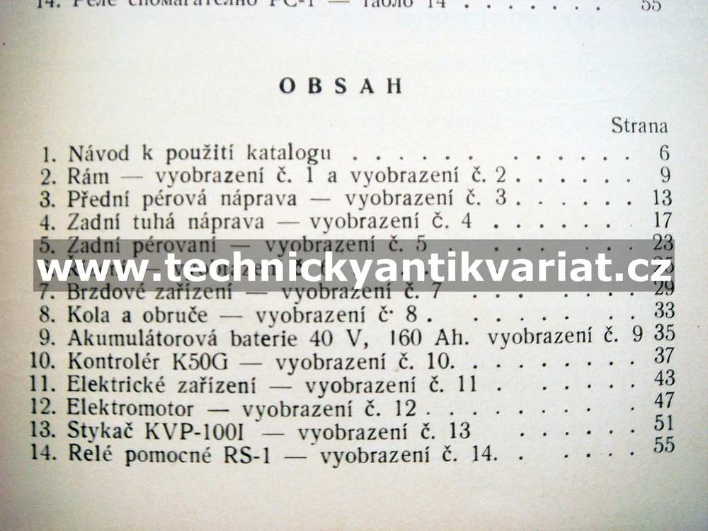 Plošinový akumulátorový vozík EPL 502 V - katalog náhradních dílů