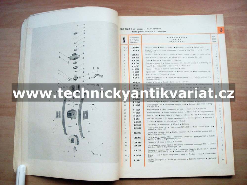 Plošinový akumulátorový vozík EPL 502 V - katalog náhradních dílů