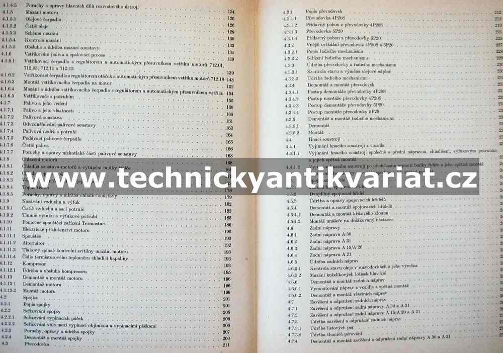 Avia A30, A15, A20, A31, A21 - údržba, obsluha a opravy - Trpkoš (1985)