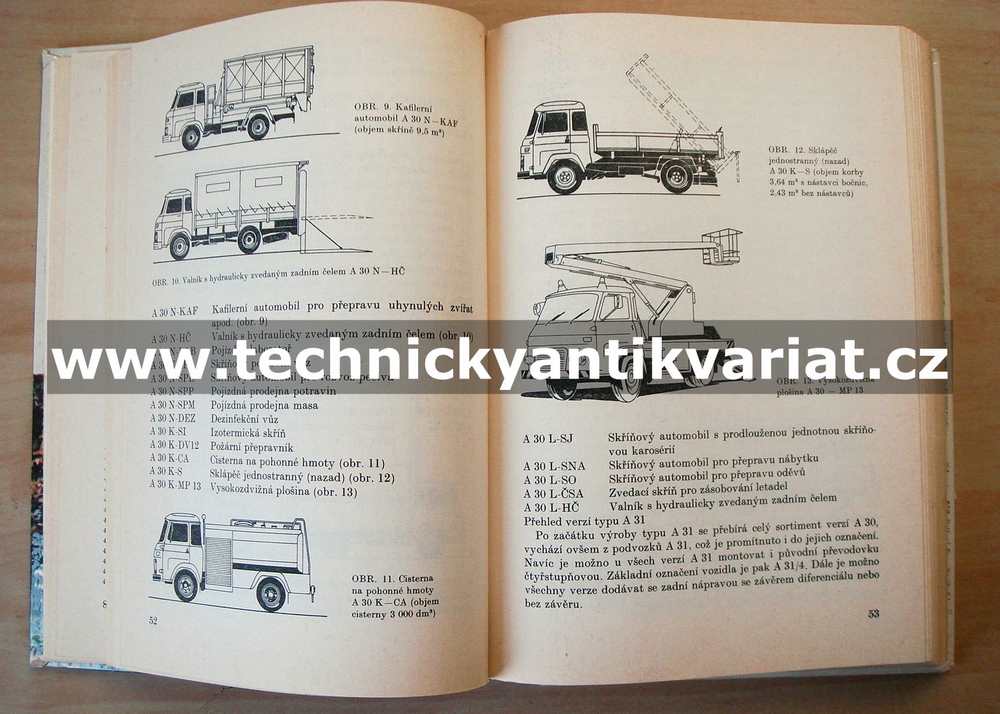Avia A30, A15, A20, A31, A21 - údržba, obsluha a opravy - Trpkoš (1985)