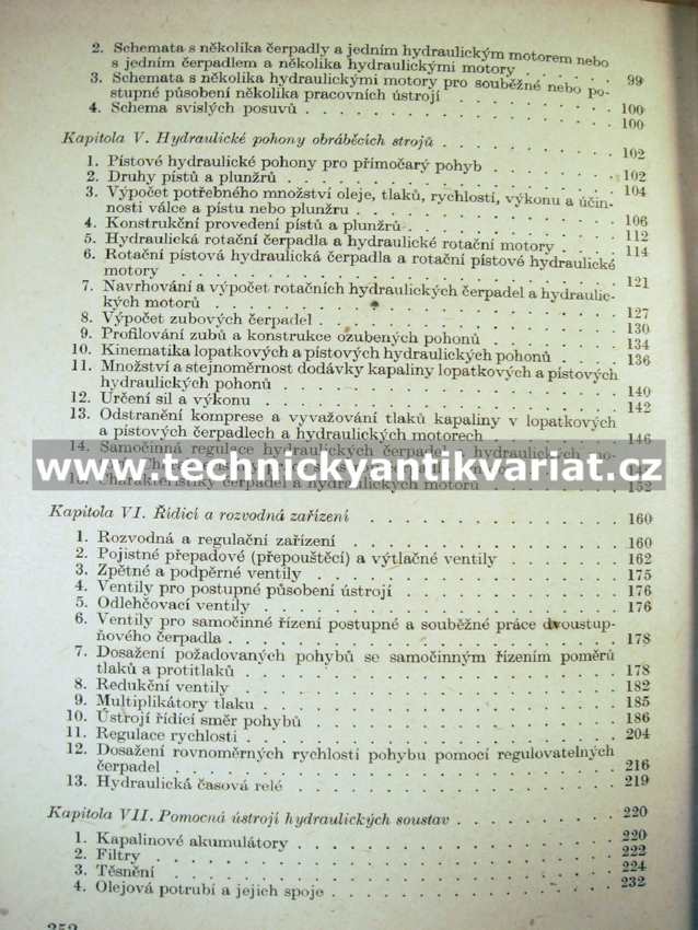 Hydraulické pohony obráběcích strojů - J.M. Chajmovič (1957)