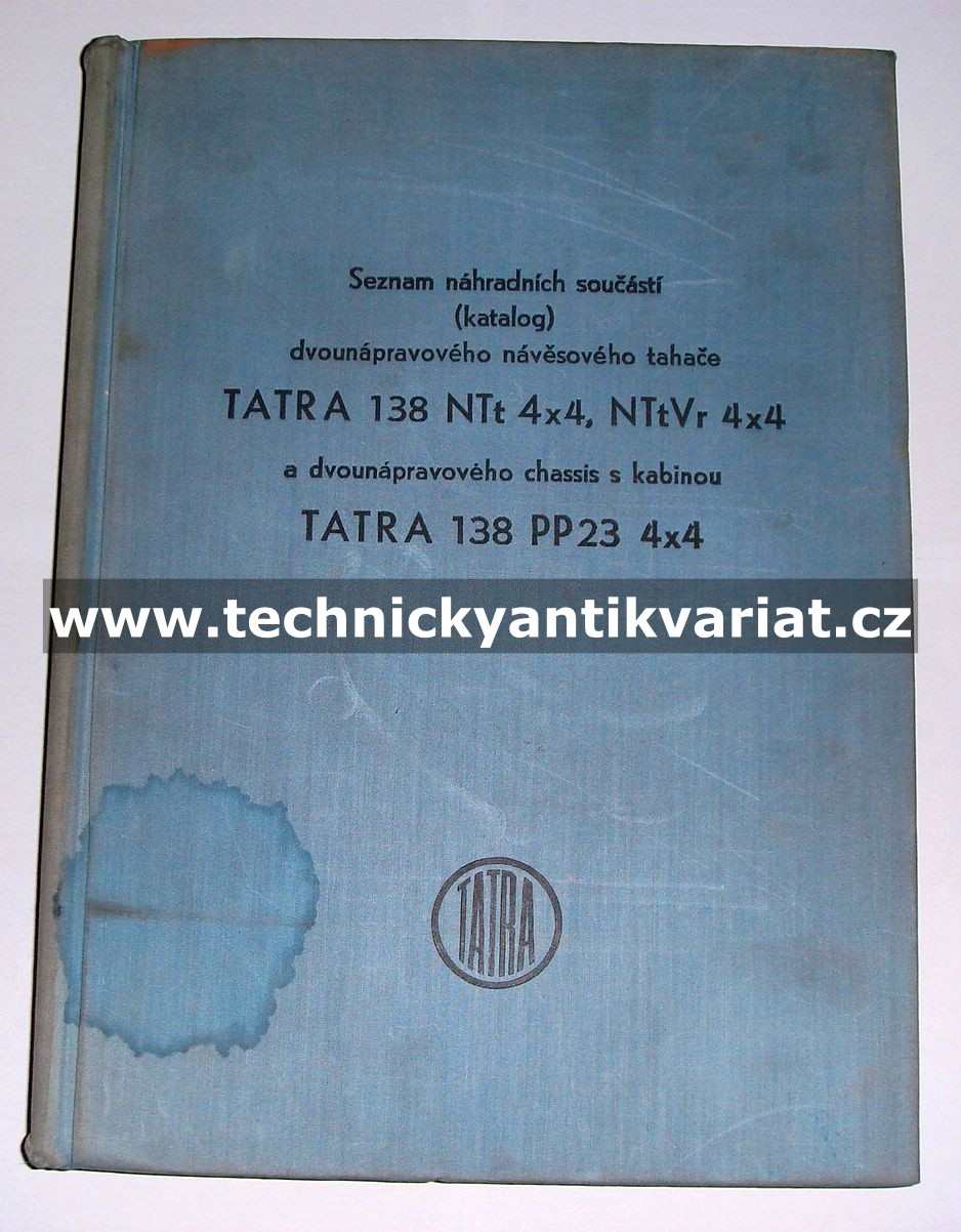 Tatra 138 NTt, NTtVr, PP23 4x4 - seznam náhradních dílů (1965)