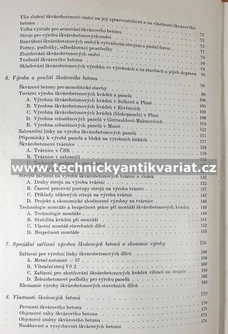 Škvára ve stavebnictví - Vavřín, Strnad, Koš (1960)