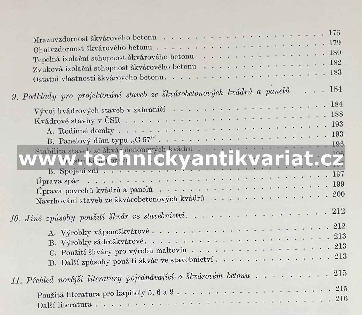 Škvára ve stavebnictví - Vavřín, Strnad, Koš (1960)