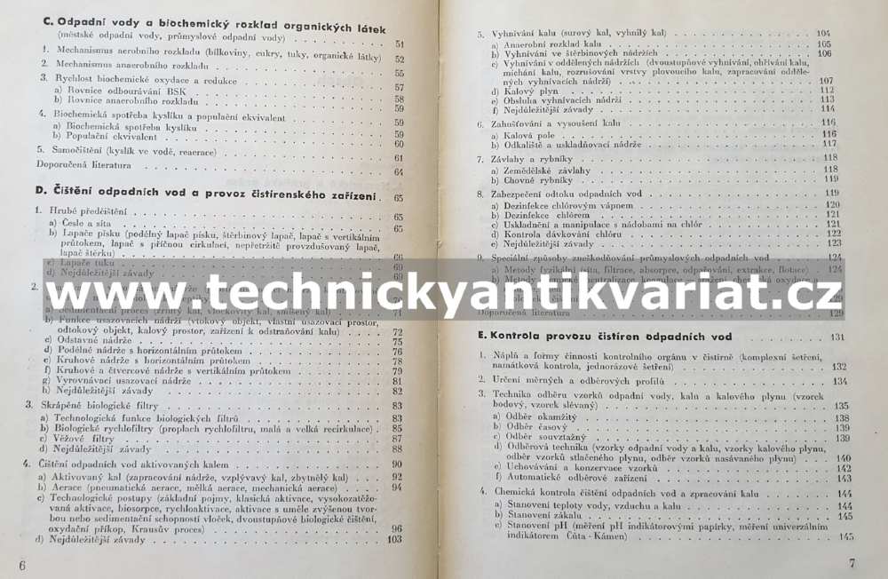 Příručka pro provoz a kontrolu čistíren odpadních vod - Effenberger, Zahrádka (1963)