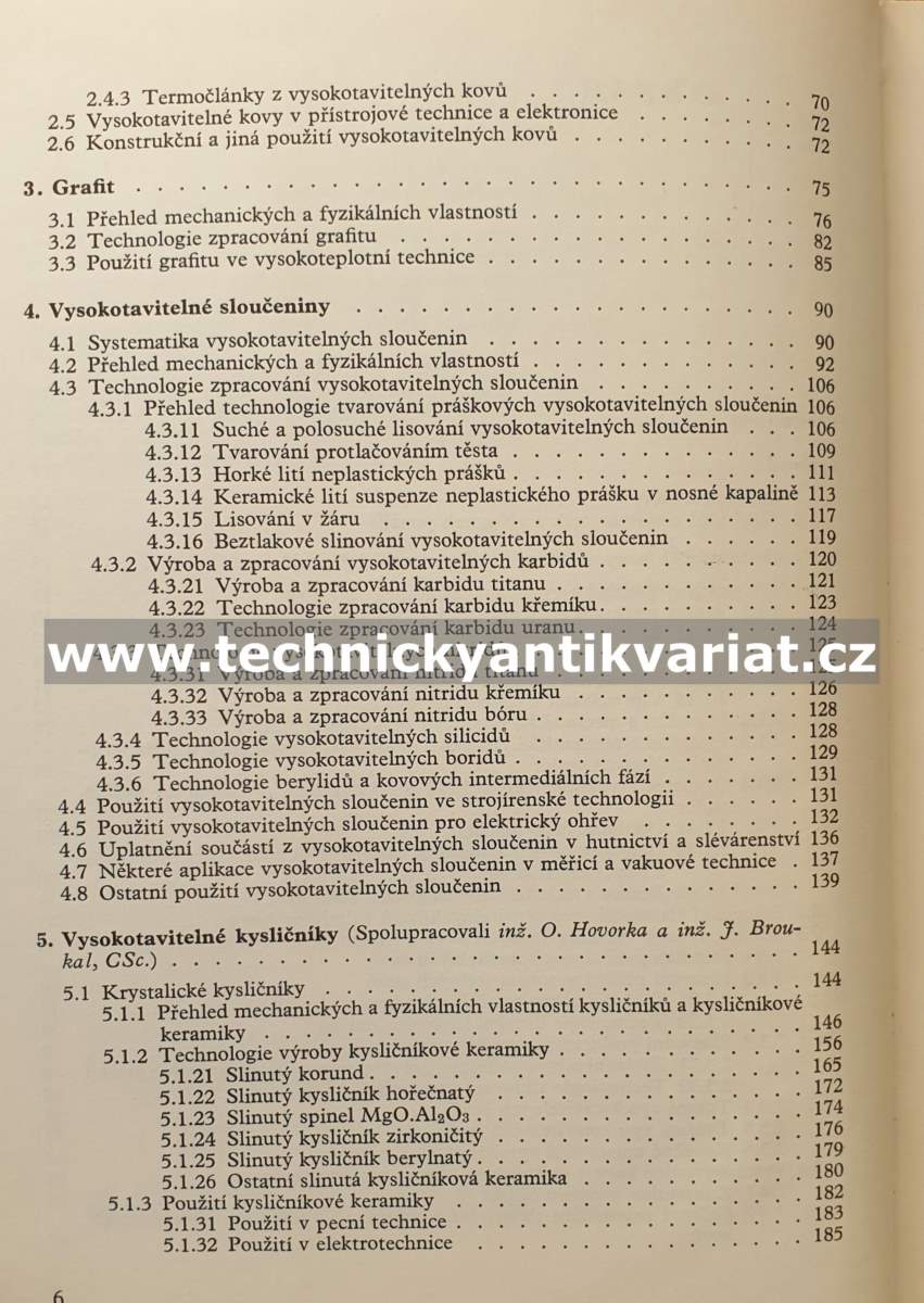 Vysokoteplotní materiály - Bohuslav Čech (1966)