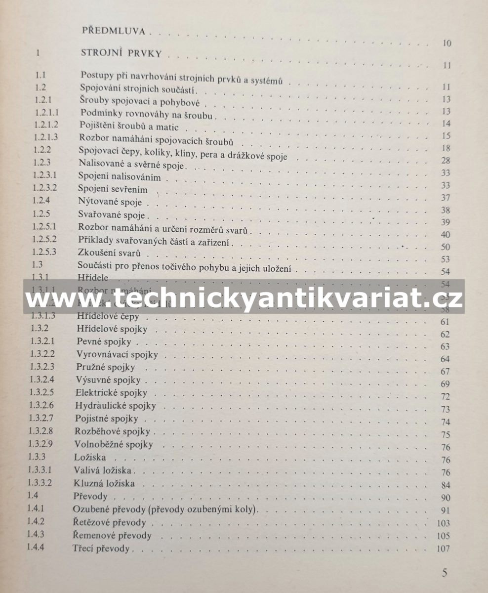 Strojní prvky a systémy - Kysela, Klepš, Kovář, Rajčok (1989)