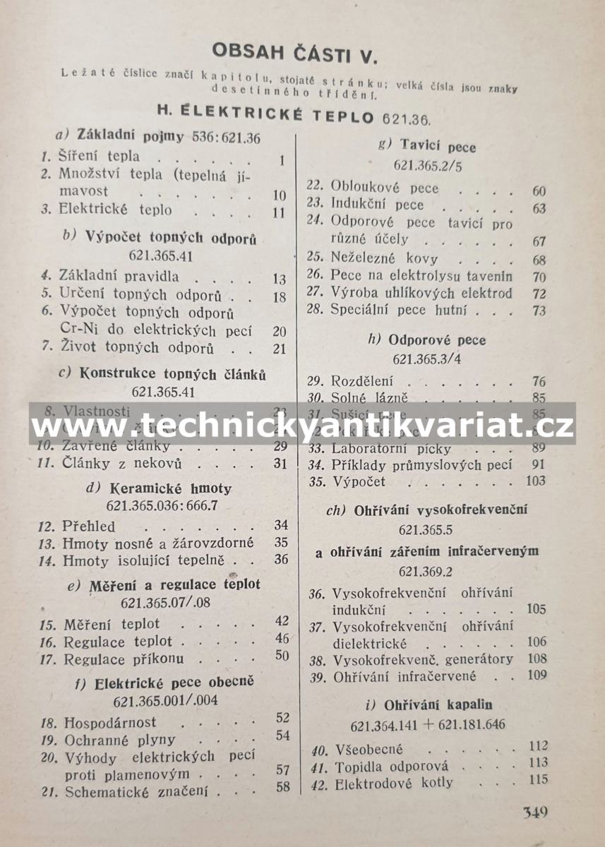 Elektrické teplo V. Elektrotechnika (1950)