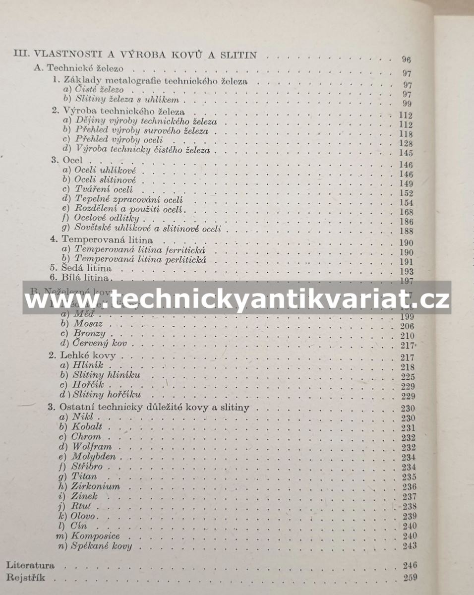 Technické kovy - Antonín Beneš (1958)
