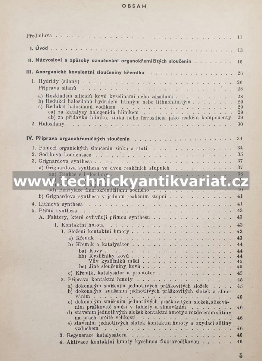 Silikony - Bažant, Chvalovský, Rathouský (1954)