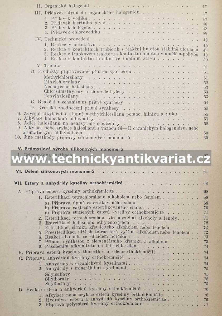 Silikony - Bažant, Chvalovský, Rathouský (1954)