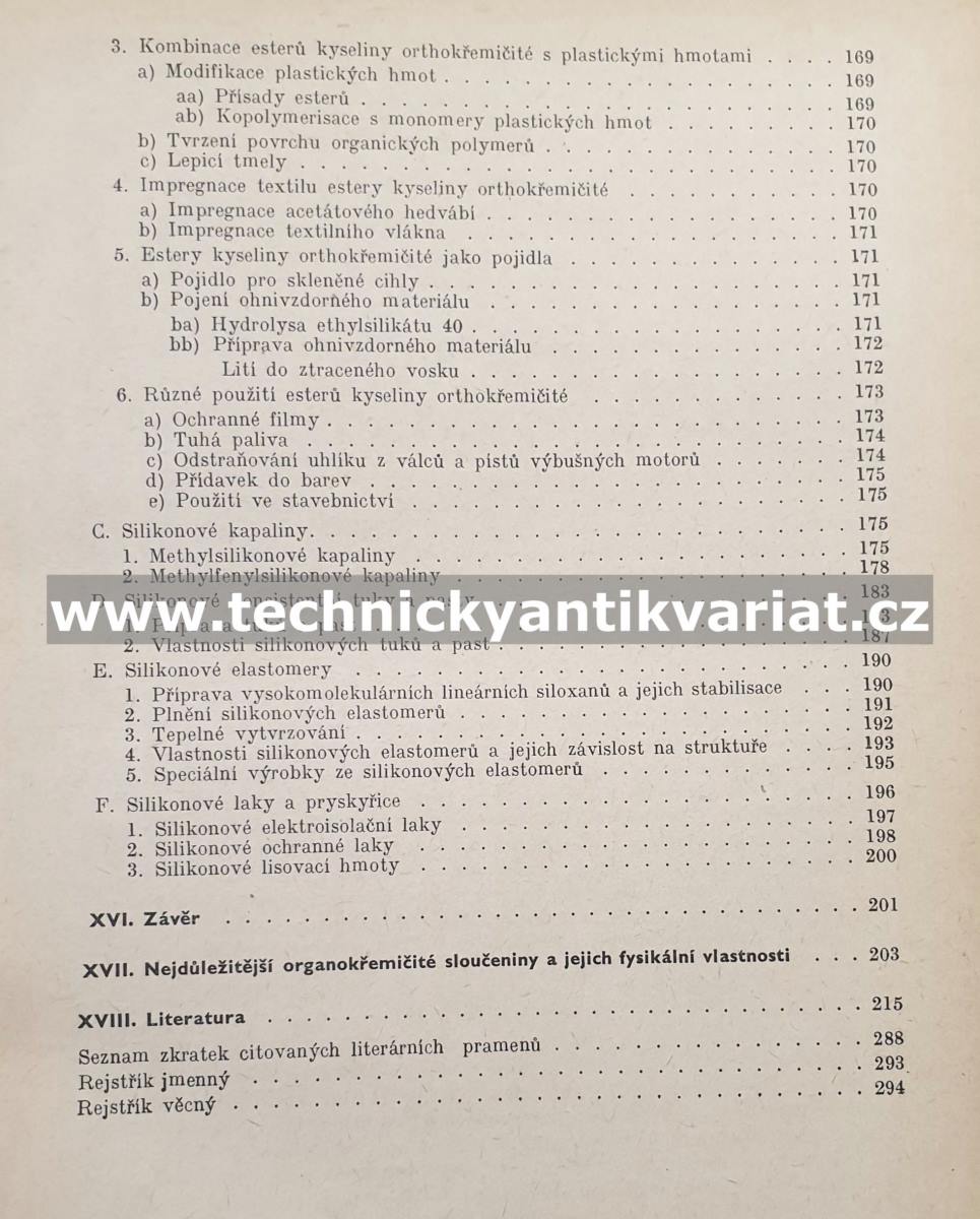 Silikony - Bažant, Chvalovský, Rathouský (1954)