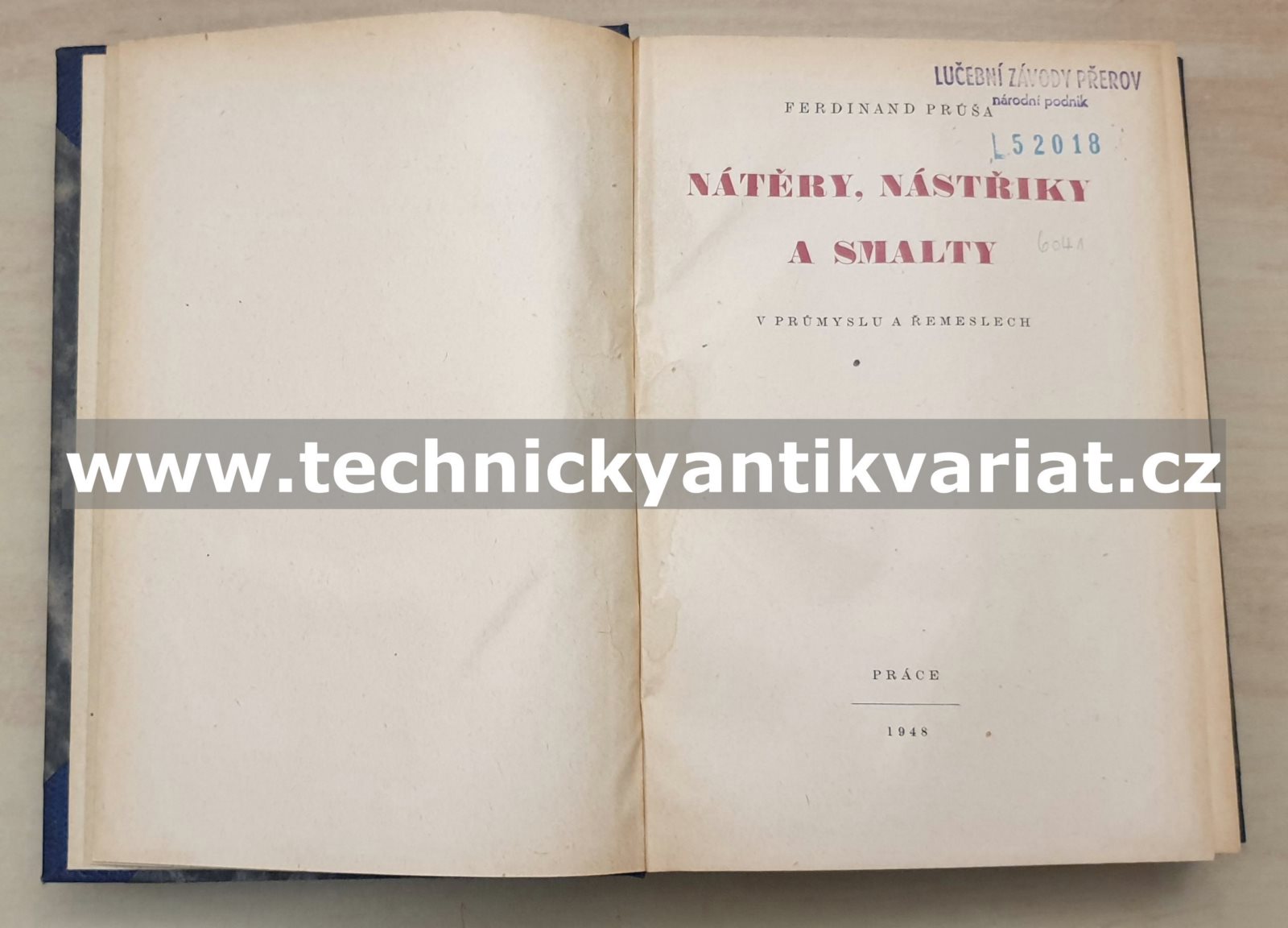 Nátěry, nástřiky a smalty - Ferdinand Průša (1948)