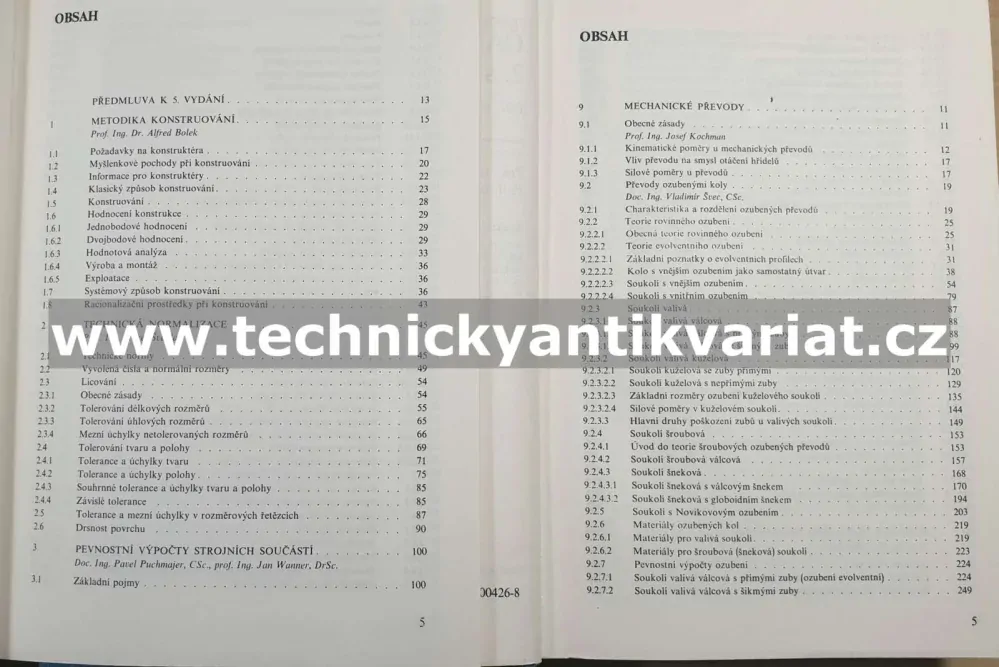 Části strojů 1, 2.svazek - Bolek, Kochman a kol. (1989, 1990)