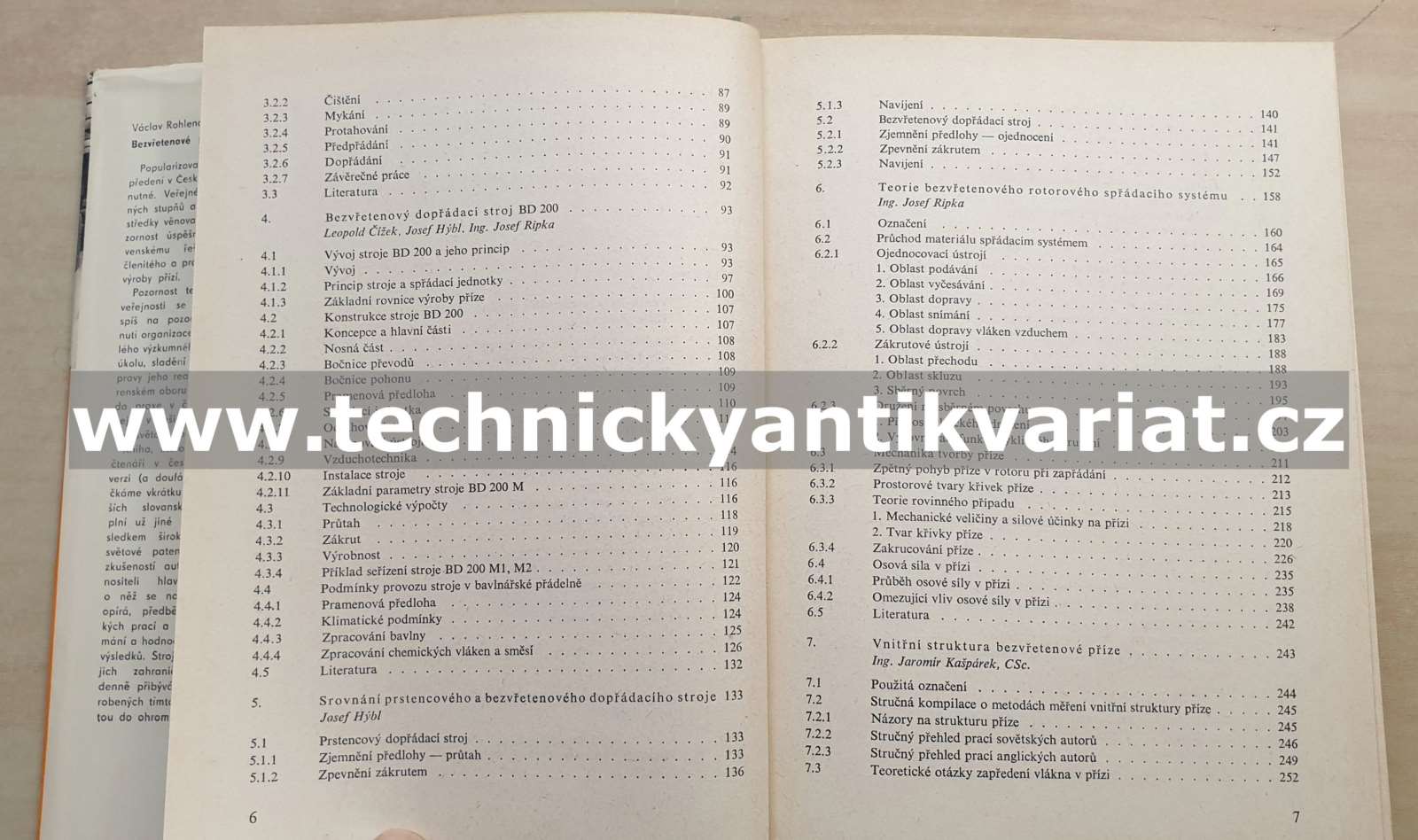 Bezvřetenové předení - Václav Rohlena (1974)