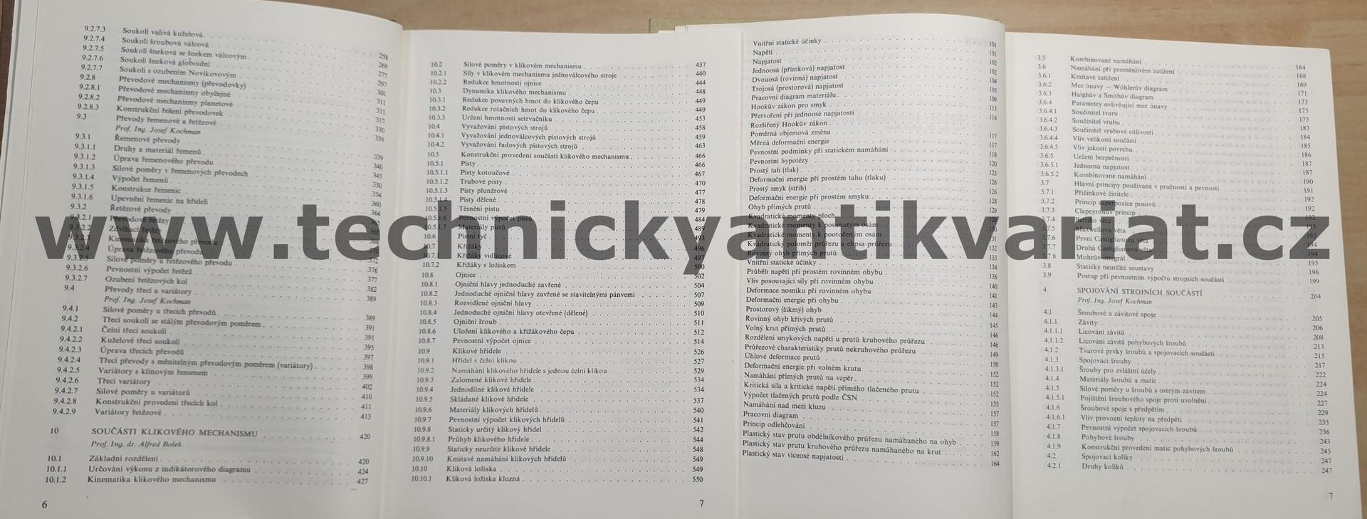 Části strojů 1, 2.svazek - Bolek, Kochman a kol. (1989, 1990)