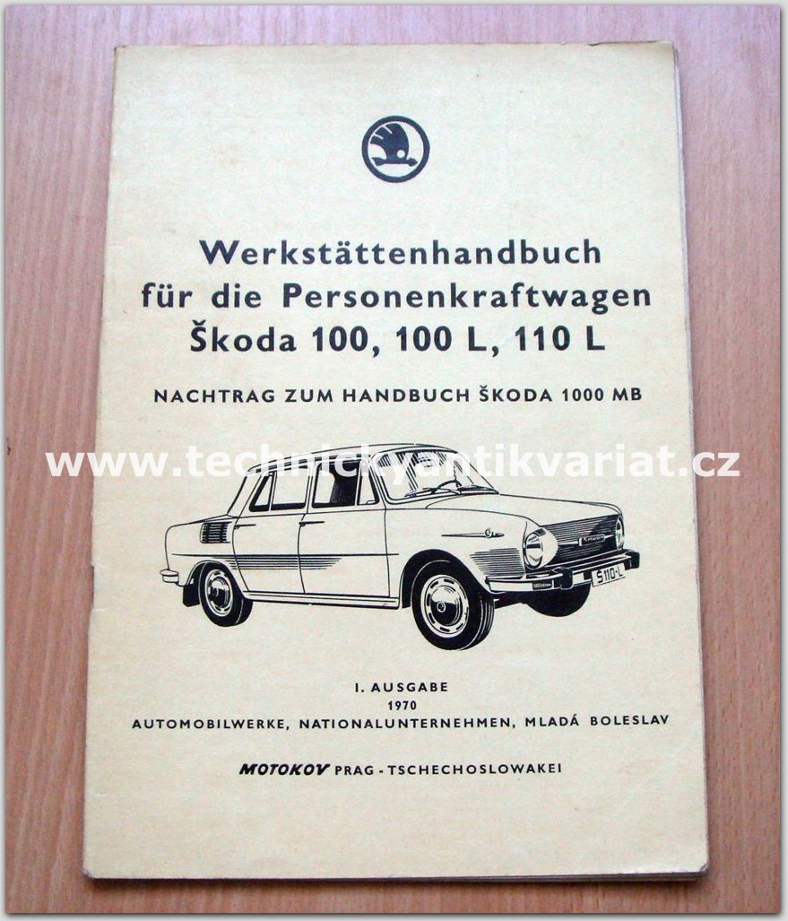 škoda 100,100 L, 110L - Werkstattenhandbuch fur die Personenkraftwagen