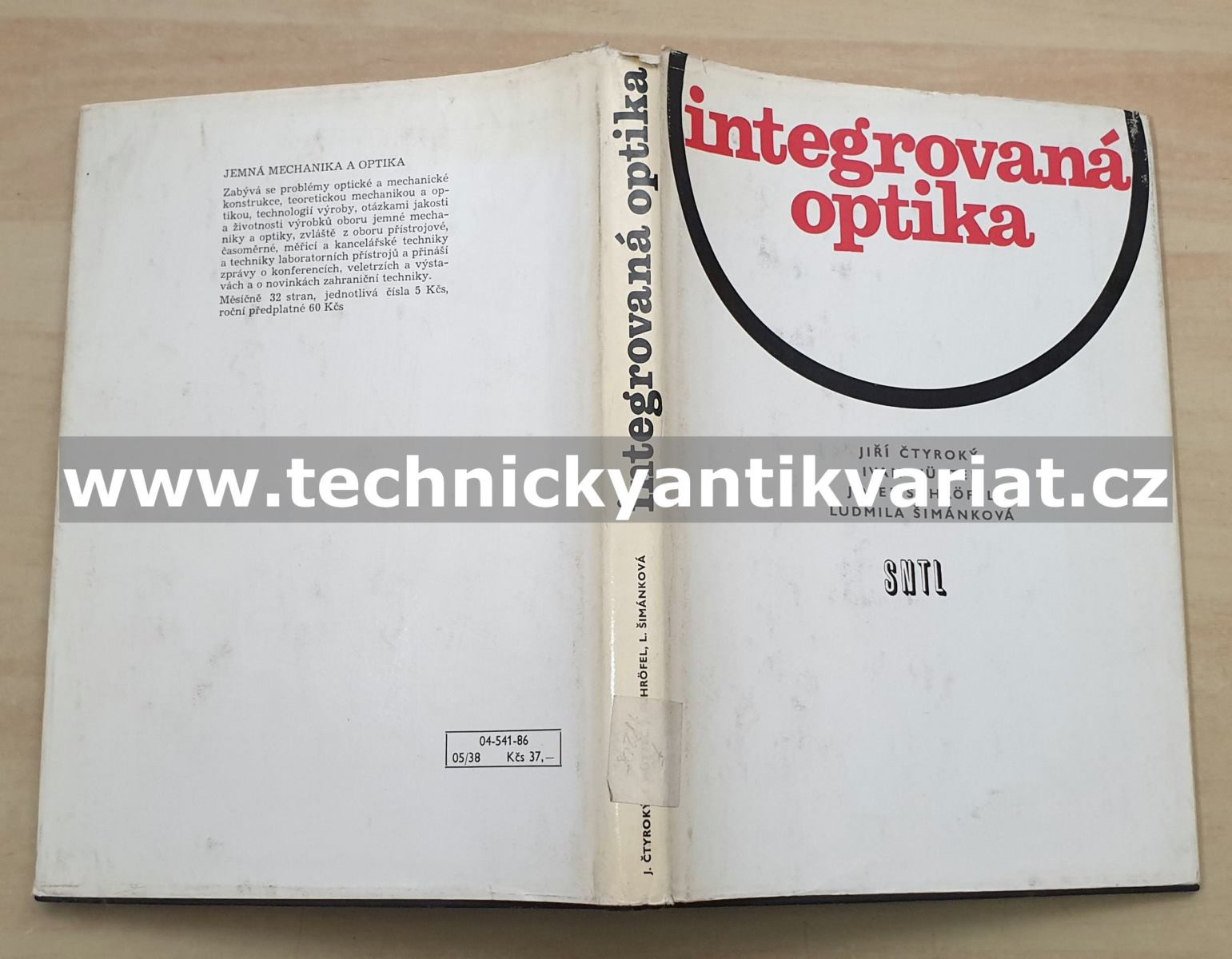Integrovaná optika - Čtyroký, Hutter, Schrofel, Šimánková (1986)