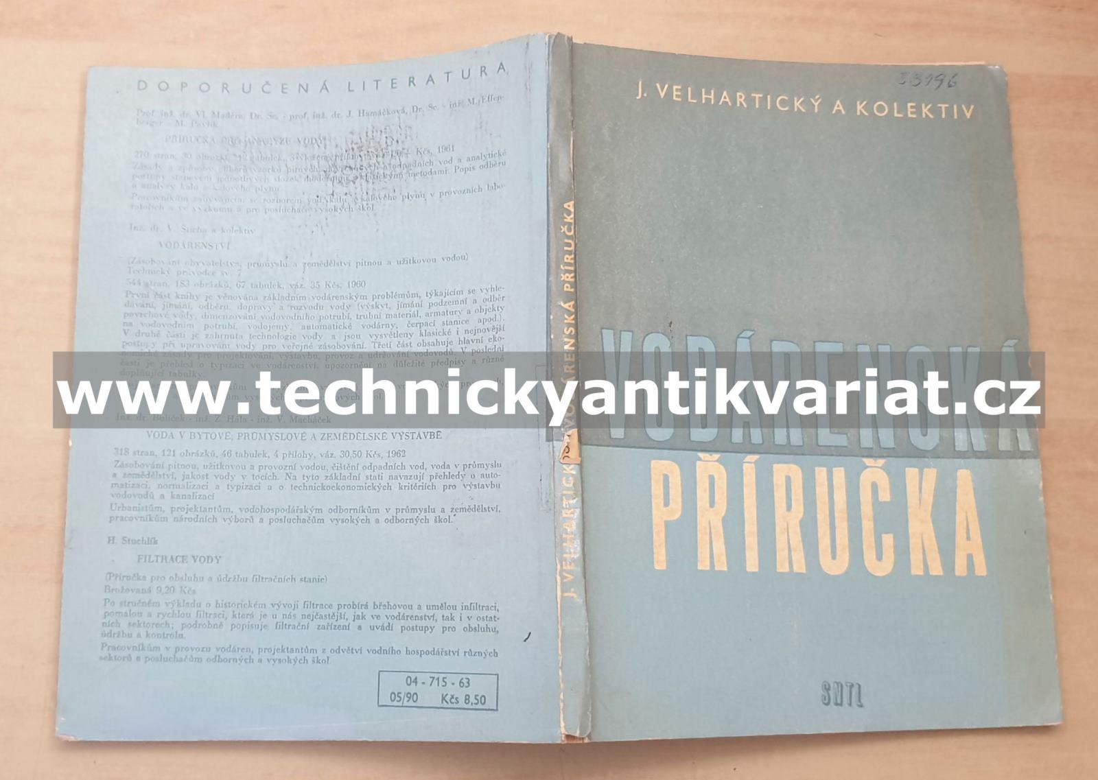 Vodárenská příručka - Jaroslav Velhartický (1963)