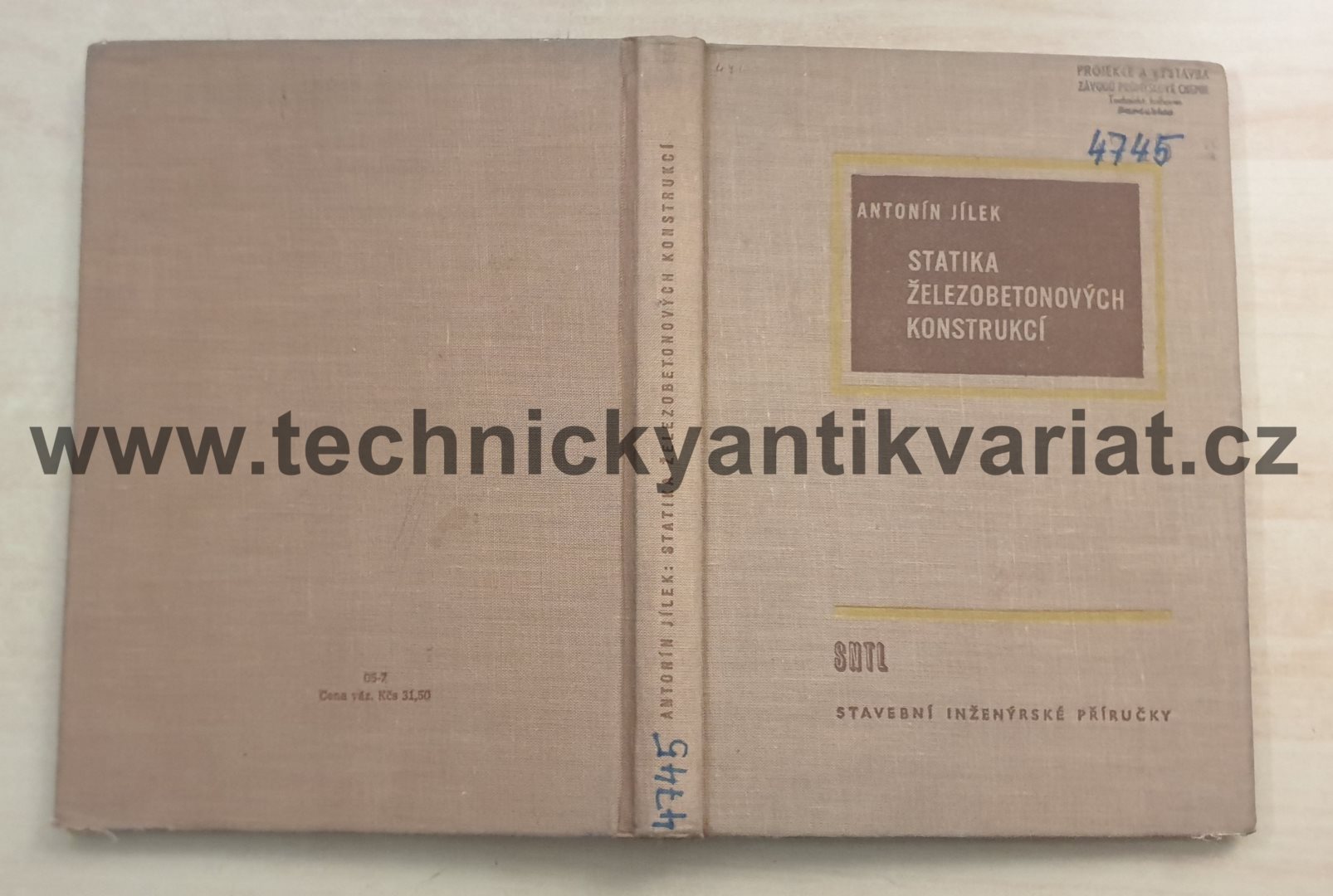 Statika železobetonových konstrukcí I. - Antonín Jílek (1961)