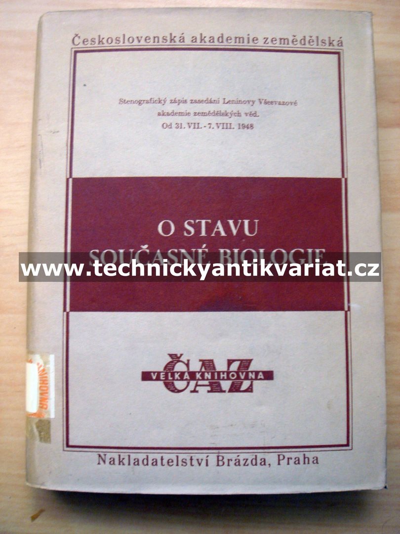 O stavu současné biologie I.
