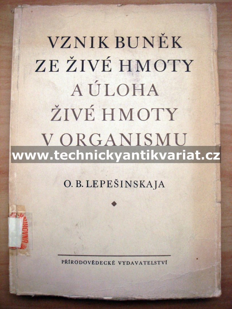 Vznik buněk ze živé hmoty a úloha živé hmoty v organismu
