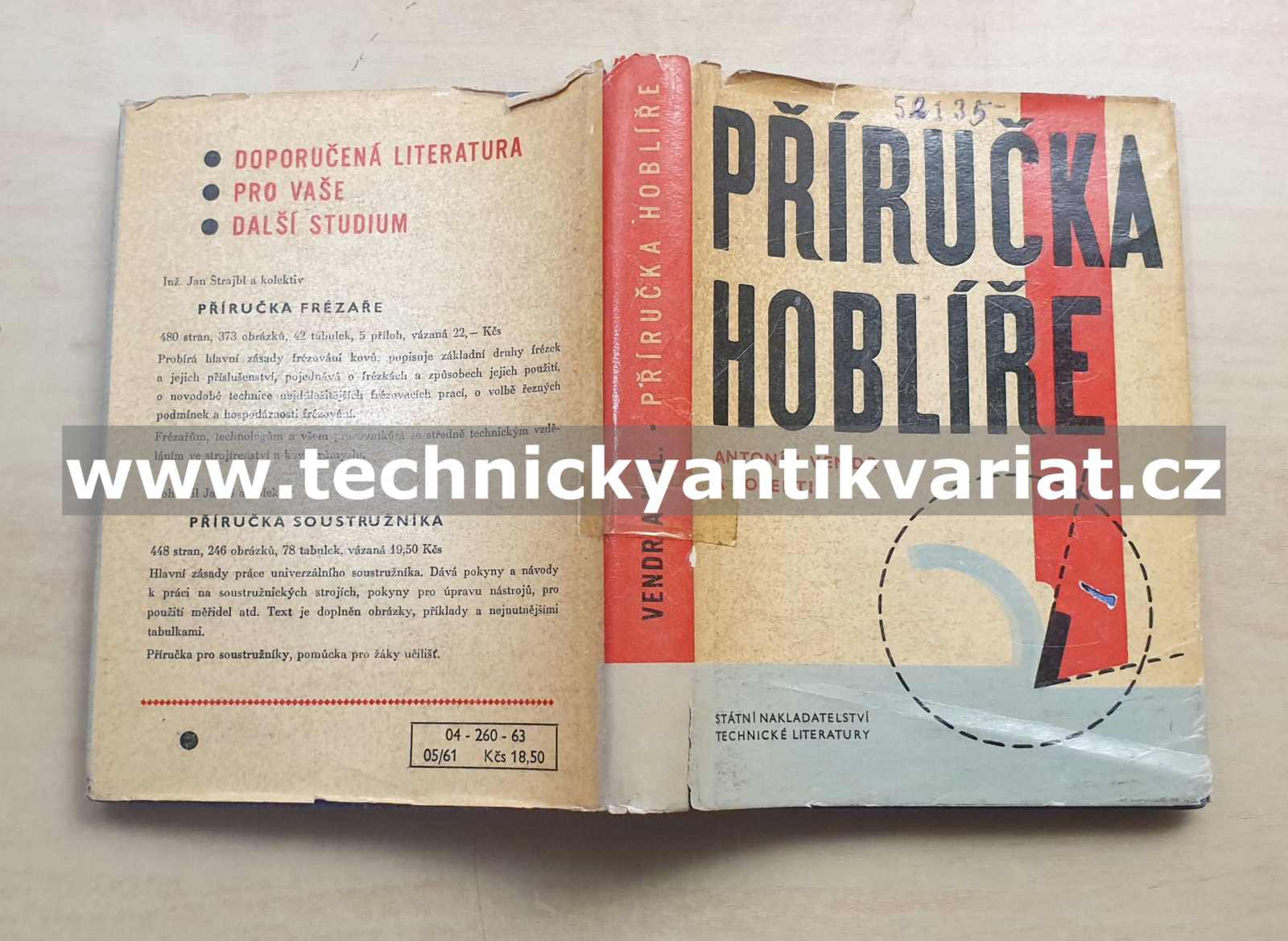 Příručka hoblíře - Antonín Vendr (1963