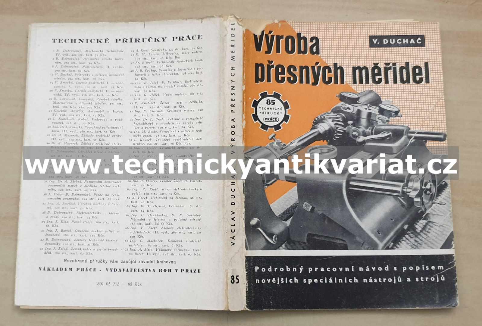 Výroba přesných měřidel - Václav Ducháč (1951)