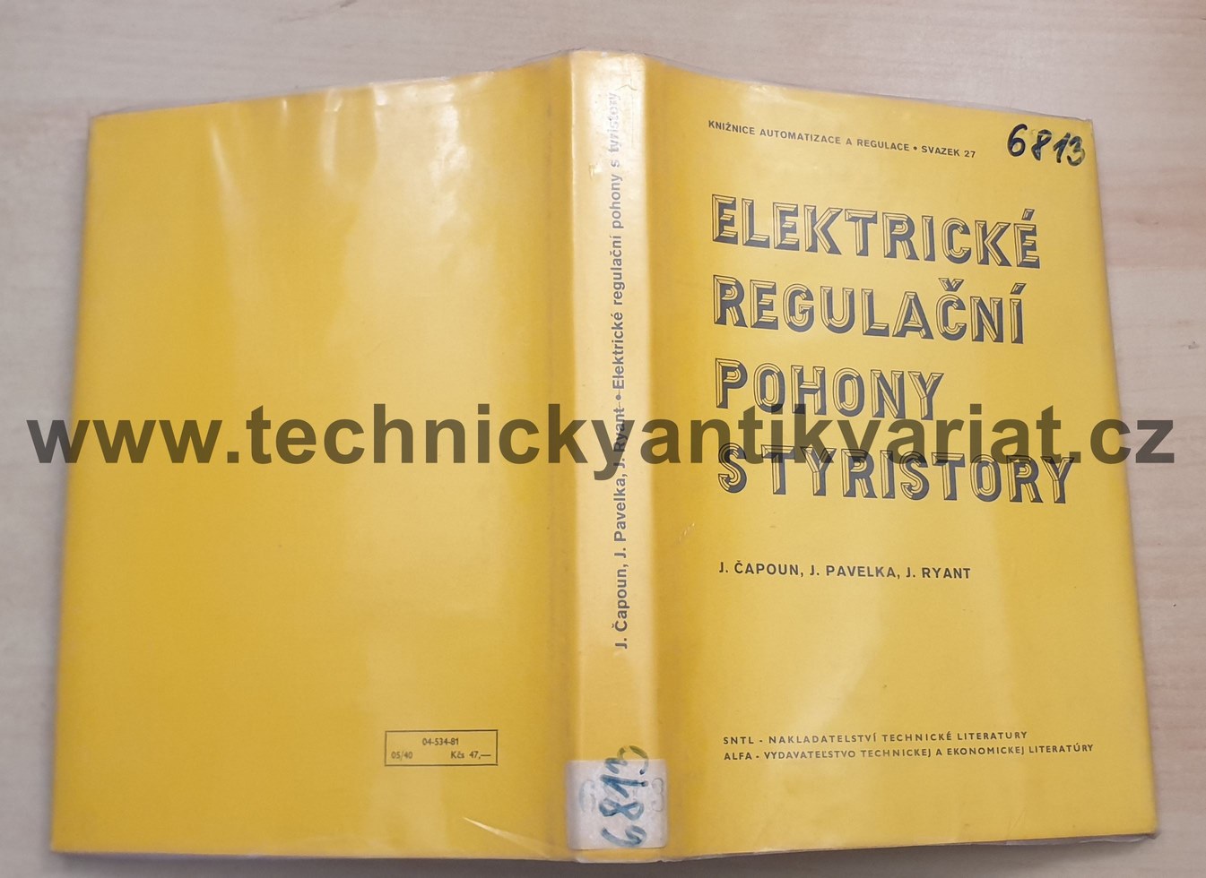 Elektrické regulační pohony s tyristory - Čapoun, Pavelka, Ryan (1981)