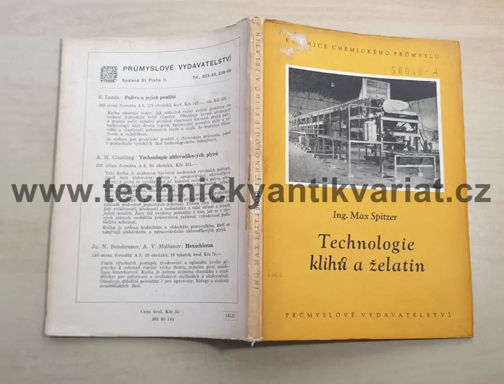 Technologie klihů a želatin - Max Spitzer (1952)