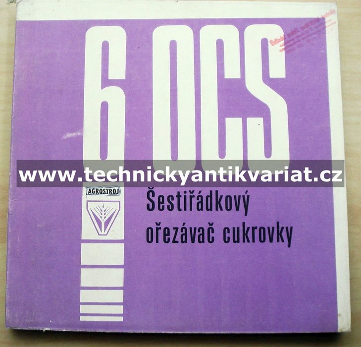 6OCS Šestiřádkový ořezávač cukrovky - návod k obsluze, seznam dílů