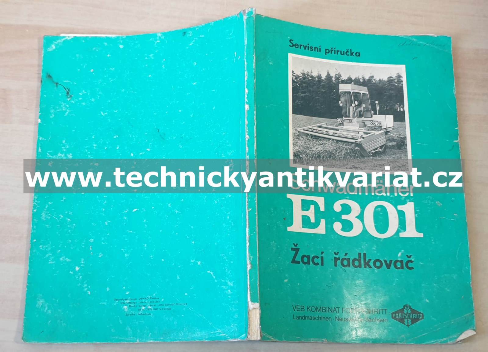 Žací řádkovač E301 - Servisní příručka
