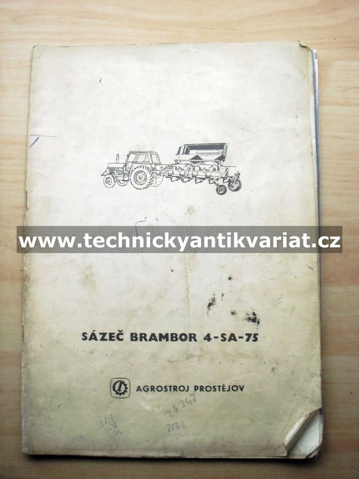 Sázeč brambor 4-SA-75 - technický popis, návod k obsluze