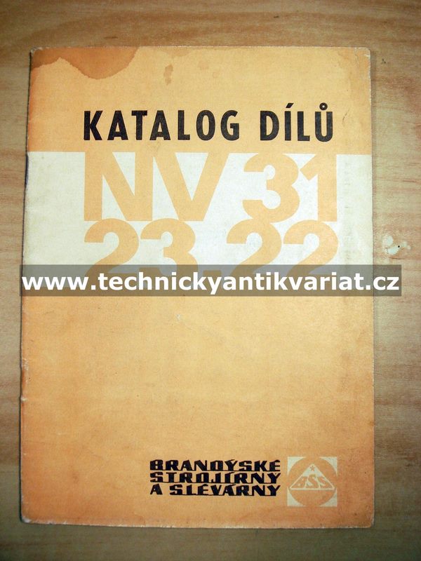 NV 31.23.22 valníkový návěs - katalog náhradních dílů (1979)