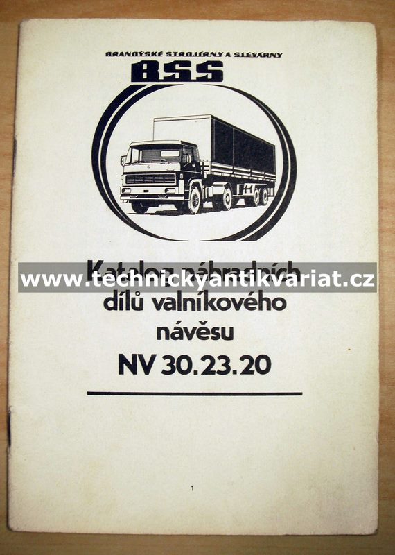 NV 30.23.30 Valníkový návěs - katalog dílů (1982)