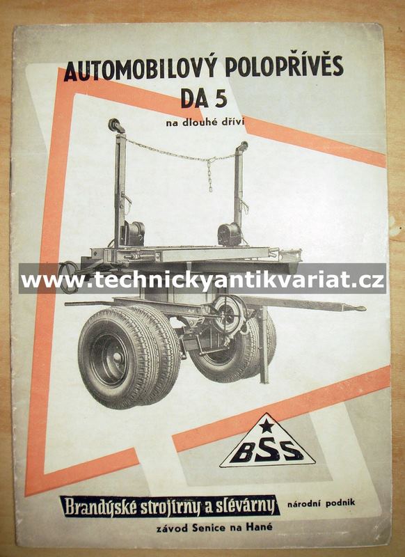DA5 Automobilový polopřívěs - popis, seznam dílů