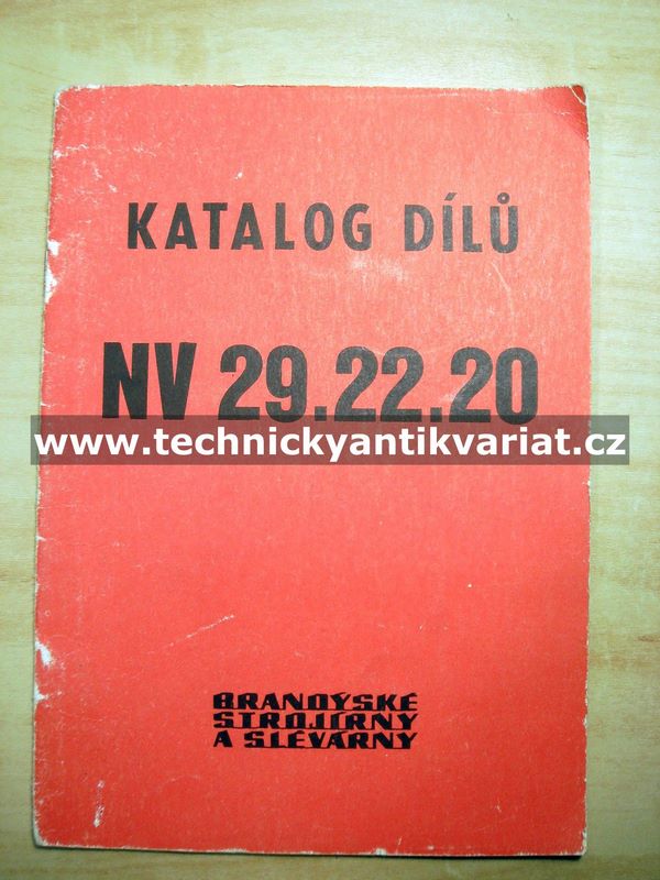 NV29.22.20 Valníkový návěs - katalog dílů (1979)