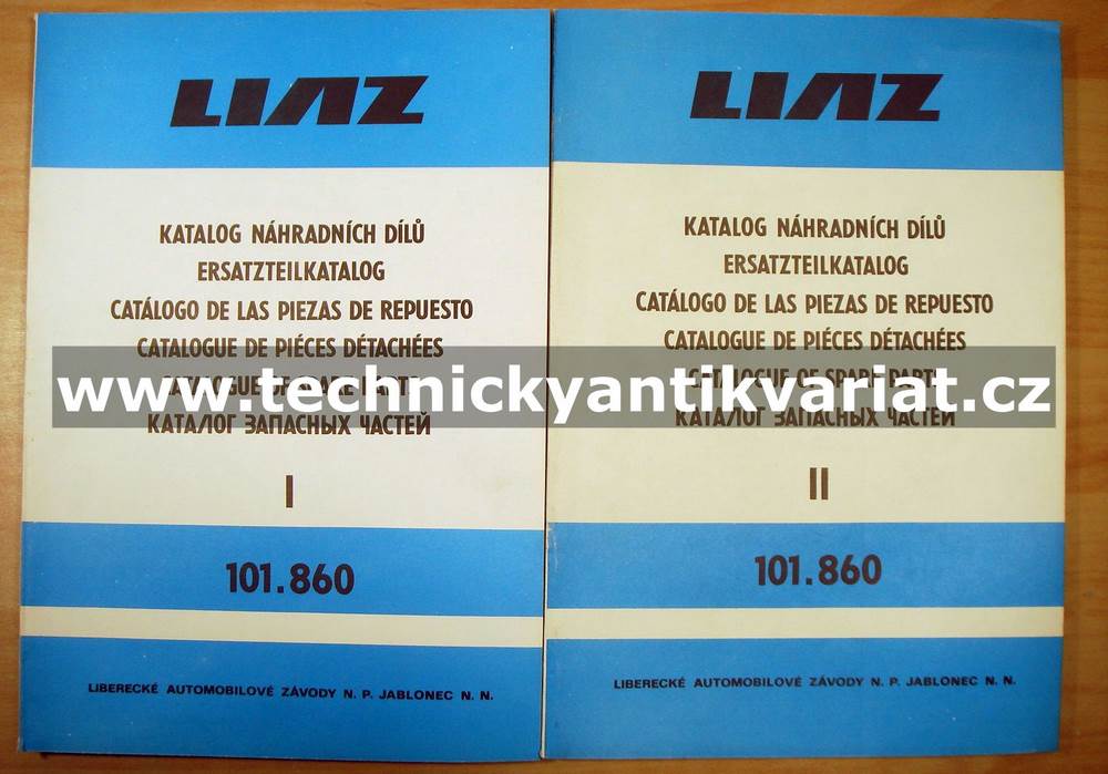 Liaz 101.860 - katalog náhradních dílů (1985)