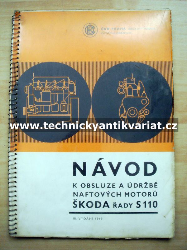 Škoda S110 naftový motor - návod k obsluze (1969)