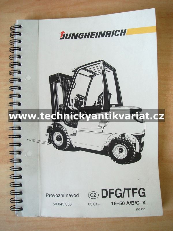 Jungheinrich DFG/TFG 16-30 A, B, C-K - provozní návod (2001)