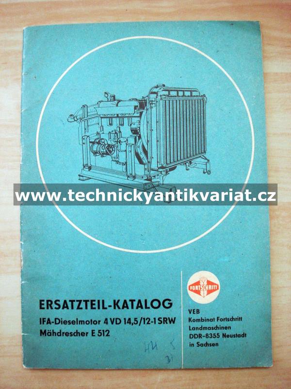 Fortschritt E512 - IFA Dieselmotor 4VD 14,5/12-1SRW - Ersatzteil katalog (1981)