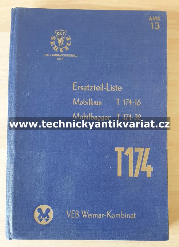 Weimar T174 Mobilkran T174-16, Mobilbagger T174-32 - Ersatzteil-liste (1971)