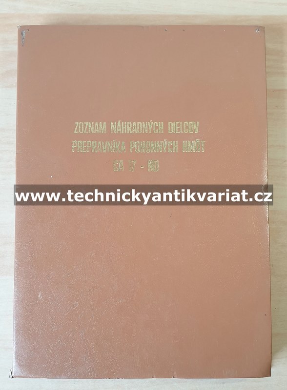 Tatra 148 CA 17 - prepravník pohonných hmot - zoznam náhradných dielcov (1977)