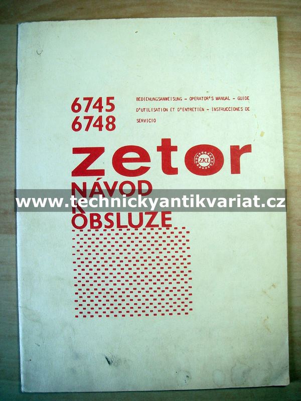 Zetor 6745, 6748 - návod k obsluze DOPLNĚK