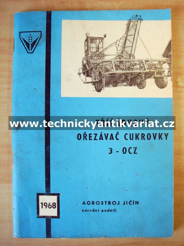 Třířádkový ořezávač cukrovky 3-OCZ - použití, seznam dílů (1968)