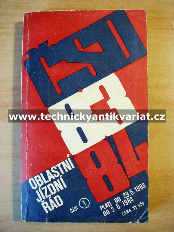 Oblastní jízdní řád ČSD 1983-1984 I.část