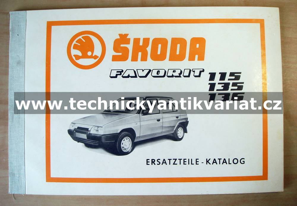 Škoda Favorit 115, 135, 136 - Ersatzteile katalog (1988)