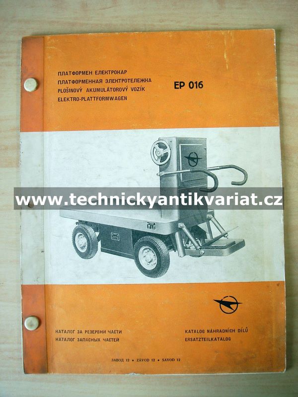 Plošinový akumulátorový vozík EPL 502 V - katalog náhradních dílů