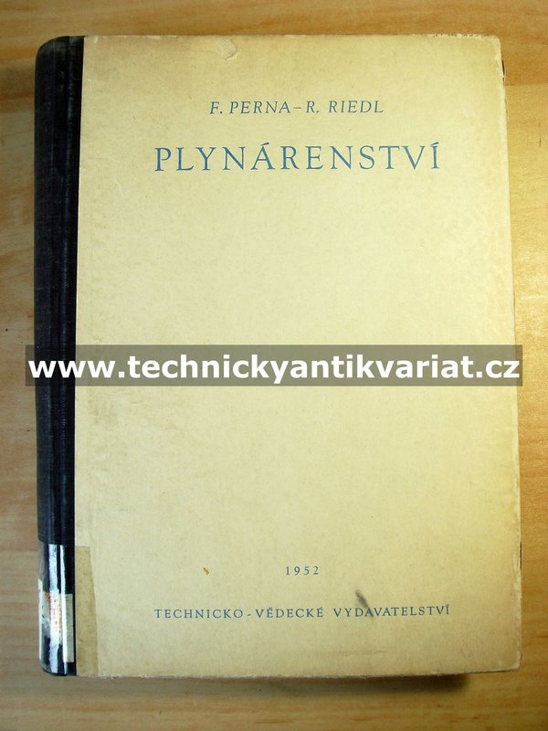 Plynárenství I. Perna, Riedl, Špetla (1952)